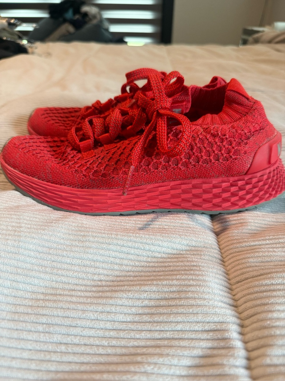 NOBULL Red Knit Running Training Sneakers Athletic Shoes